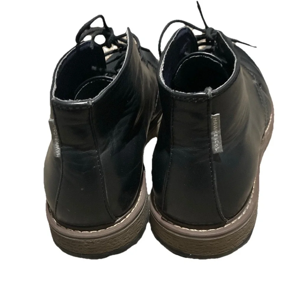 Hawke & Co Men's Chukka Boots Size 10.5 Black Faux‎ Leather Lace Up Casual